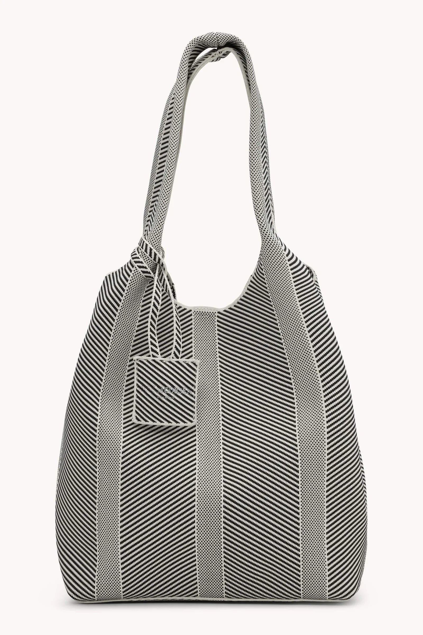 KNITTED BAG MILK CREME & BLACK