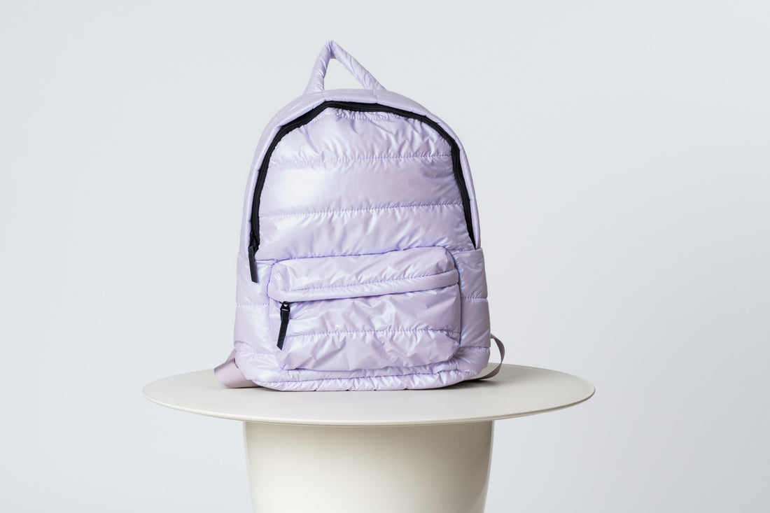 METALLIC BACK PACK lavender