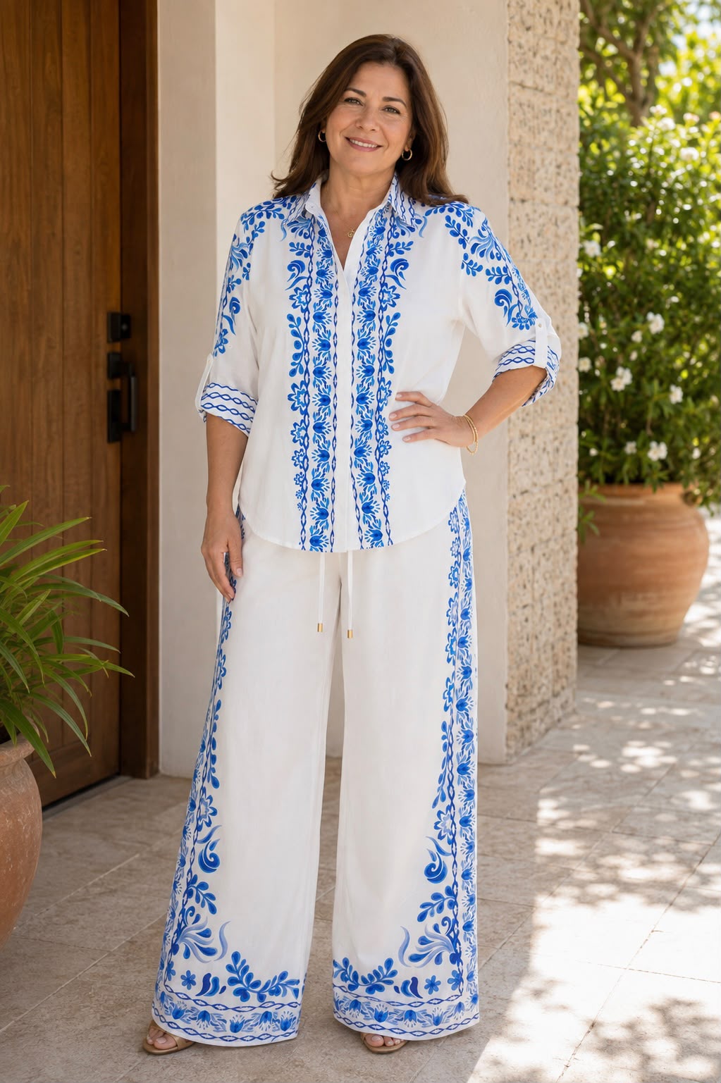 CAMISA ESTAMPADA AZUL