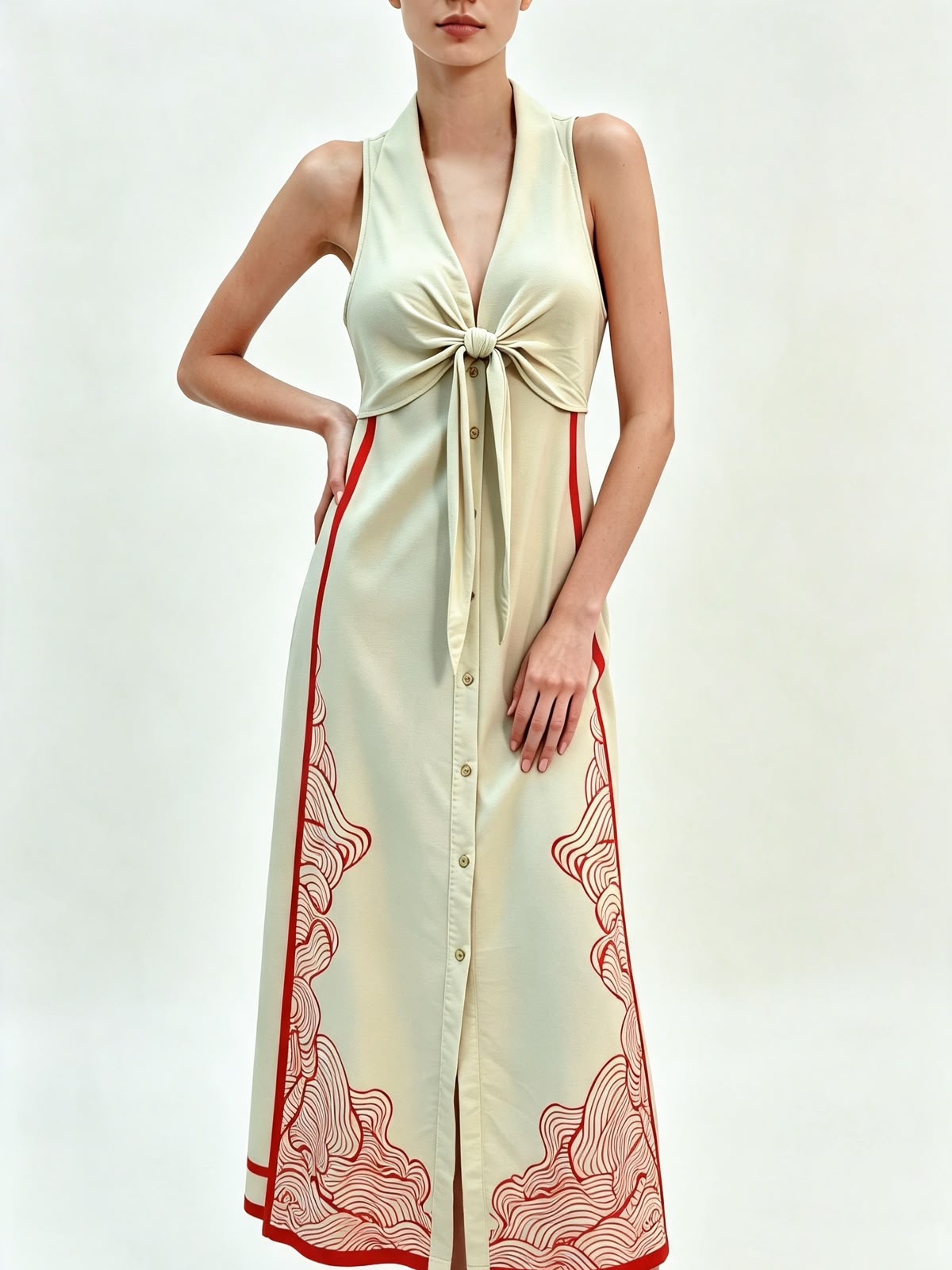 VESTIDO LINO ESTAMPADO