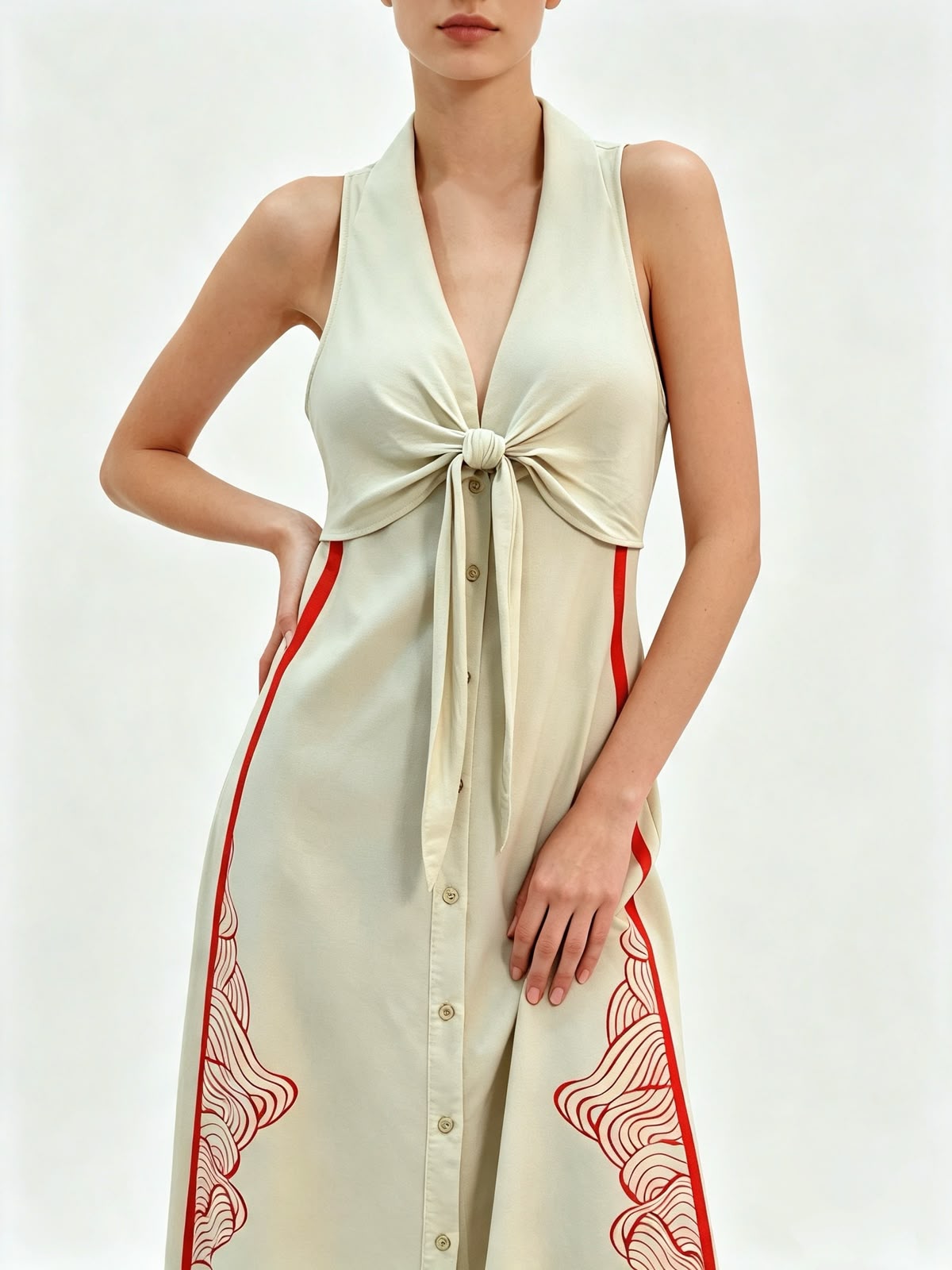 VESTIDO LINO ESTAMPADO