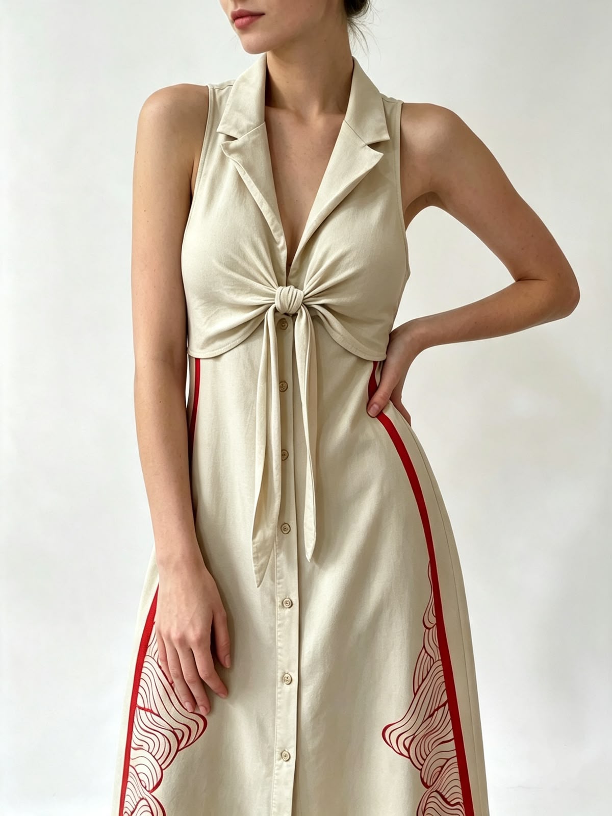 VESTIDO LINO ESTAMPADO