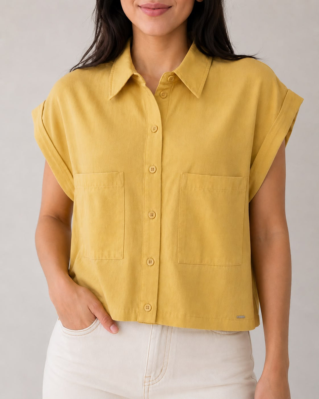 CAMISA LINO AMARELO