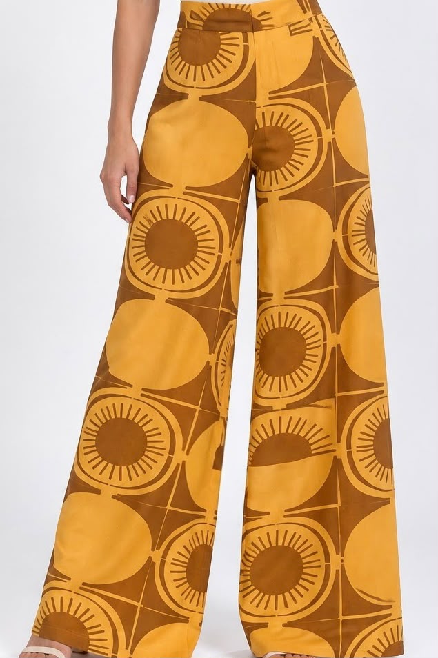 PANTALON ESTAMPADO AMARILLO