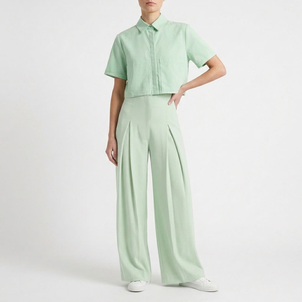PANTALON VERDE PALM TREE