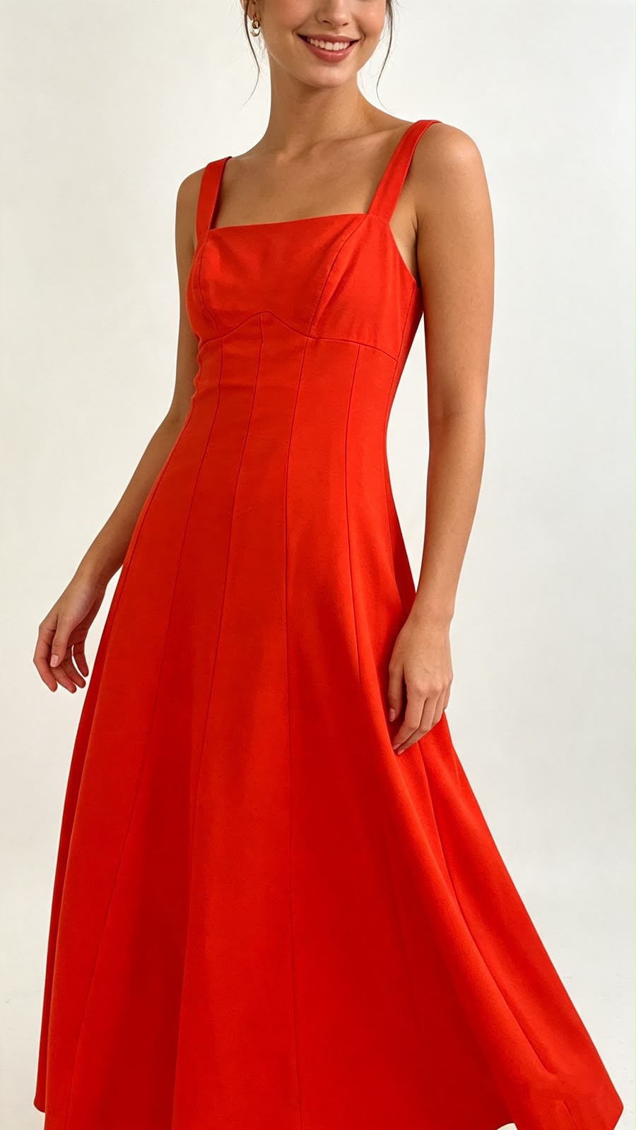 VESTIDO DE LINO ROJO