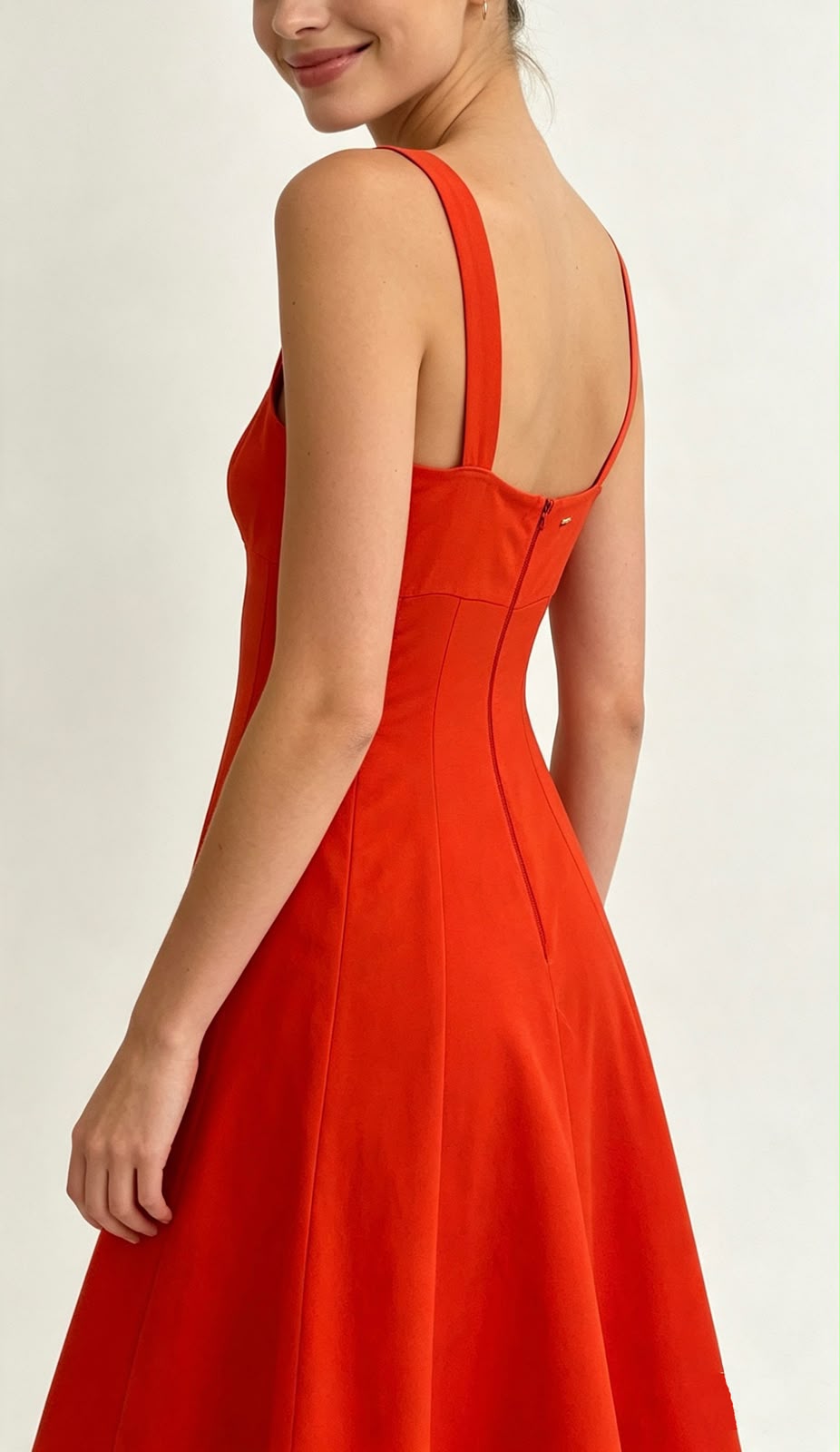 VESTIDO DE LINO ROJO